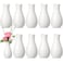 Didaey 10 Pack Composite Plastic Flower Vases Bulk White Small Tall Conic Floral Vases for Centerpieces Unbreakable Bud Vase for Wedding Party Living Room Decor Simple