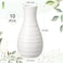 Didaey 10 Pack Composite Plastic Flower Vases Bulk White Small Tall Conic Floral Vases for Centerpieces Unbreakable Bud Vase for Wedding Party Living Room Decor Simple