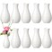 Didaey 10 Pack Composite Plastic Flower Vases Bulk White Small Tall Conic Floral Vases for Centerpieces Unbreakable Bud Vase for Wedding Party Living Room Decor Simple