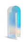 JEREVER Acrylic Vase Wedding Centerpieces Home Decorations Arch Shape Vase Modern Design Iridescent