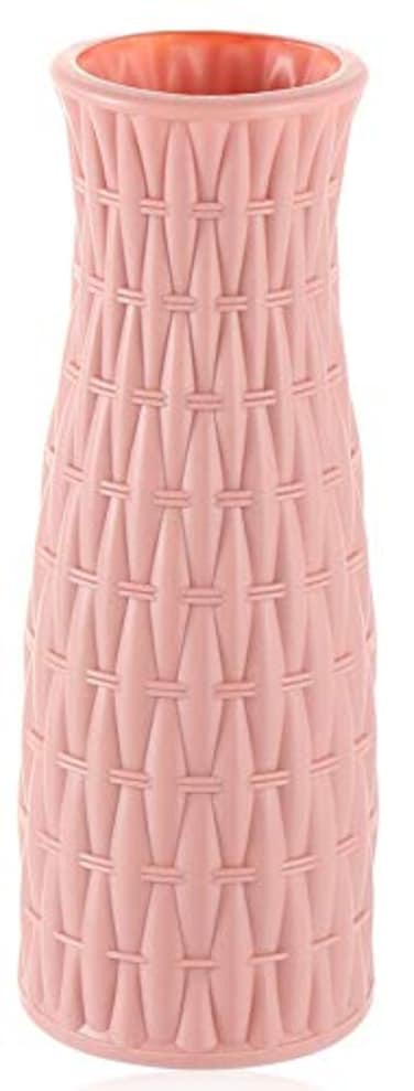 Organza Plus Ceramic Look Plastic Vase Unbreakable Vase for Flowers Woven Dusty Pink Pink Vases Home Decor Party Centerpiece