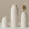 TINCTOTNIC Ceramic Vase Set3 Small Flower Vases for Decor Modern Boho Farmhouse Style Decorative Vases for Pampas Grass Dried Flowers Distressed Finish Beige