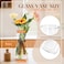 Der Rose 8 inch Clear Glass Flower Vases for Flower Bouquet Decoration Home Centerpiece Wedding Decor Gift