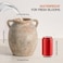 Dobbyby Ceramic Flower Vase 76 inch Farmhouse Rustic Vase Decorative Pottery Terracotta Vases for Home Decor Table Mantle Fireplace Living Room Bathroom Wedding Centerpiece Whitewashed
