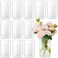 DYMFADFB 12pcs Glass Cylinder Vases for Centerpieces 6 Inch Tall Flower Vase for Wedding Decorations Clear Glass Flower Vases Floating Candle Holder for Table Centerpiece Wedding Home Dcor
