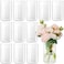 DYMFADFB 12pcs Glass Cylinder Vases for Centerpieces 6 Inch Tall Flower Vase for Wedding Decorations Clear Glass Flower Vases Floating Candle Holder for Table Centerpiece Wedding Home Dcor