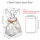 FOWSEEK 6 Inch Small Glass Flower Vase Irregular Clear Flower Vases for Centerpiece Table Indoor Desk Decor Modern Art Decorative Vase for Home Office Wedding Bookshelf Housewarming Gift