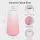 GUKJOB Gradient Pink Ceramic Vase Small Cute Flower Vase for Pampas Grass Home Living Room Dining Table Farmhouse Office Decor Bedroom Table and Kitchen Shelf Gradient Pink