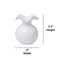 VIETRI Hibiscus Glass White Bud Vase