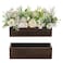 NUPTIO Wooden Box Centerpiece for Table 2 Pcs 118 Long Wood Rectangle Planters Farmhouse Flower Vase for Fall Wedding Dining Living Room Window Mantel Table Decor