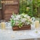NUPTIO Wooden Box Centerpiece for Table 2 Pcs 118 Long Wood Rectangle Planters Farmhouse Flower Vase for Fall Wedding Dining Living Room Window Mantel Table Decor