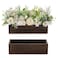NUPTIO Wooden Box Centerpiece for Table 2 Pcs 118 Long Wood Rectangle Planters Farmhouse Flower Vase for Fall Wedding Dining Living Room Window Mantel Table Decor