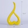 VanEnjoy 10 inches Heart Shaped Yellow Ceramic Vase Statues Decorative Vase Home Decoration Furnishing Pottery