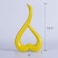 VanEnjoy 10 inches Heart Shaped Yellow Ceramic Vase Statues Decorative Vase Home Decoration Furnishing Pottery