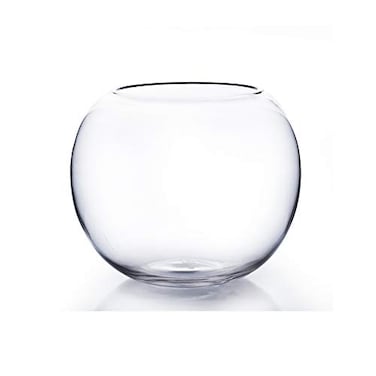 WGVI WGV Bowl Glass Vase Diameter 10 Height 8 Open Width 6 Multiple Sizes Choices Clear Bubble Planter Terrarium Fish Bowl for Wedding Event Home Decor 1 Piece VBW0010
