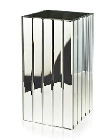 Serene Spaces Living Tall Mirror Strip Vase Luxe Glass Modern 625x625x125 inches Home Dcor Event Centerpieces and Much More