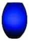 Barski Glass Handmade 12 H 12 inches High Barrel Vase Cobalt Blue Made in Europe