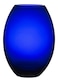 Barski Glass Handmade 12 H 12 inches High Barrel Vase Cobalt Blue Made in Europe