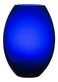 Barski Glass Handmade 12 H 12 inches High Barrel Vase Cobalt Blue Made in Europe