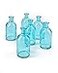 Serene Spaces Living 6Piece Medicine Bottle Vases for Long Stem Flowers Small Size Turquoise Vases Set