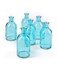 Serene Spaces Living 6Piece Medicine Bottle Vases for Long Stem Flowers Small Size Turquoise Vases Set