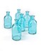 Serene Spaces Living 6Piece Medicine Bottle Vases for Long Stem Flowers Small Size Turquoise Vases Set