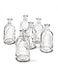 Serene Spaces Living 6 Pack Bud Vases for Apothecary Jars Decorative Glass Bottles Wedding Reception Centerpieces Mini Flower Vases Small Medicine Bottles for Home Decor