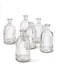 Serene Spaces Living 6 Pack Bud Vases for Apothecary Jars Decorative Glass Bottles Wedding Reception Centerpieces Mini Flower Vases Small Medicine Bottles for Home Decor