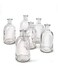 Serene Spaces Living 6 Pack Bud Vases for Apothecary Jars Decorative Glass Bottles Wedding Reception Centerpieces Mini Flower Vases Small Medicine Bottles for Home Decor