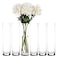 Craft And Craft and Party Cylinder Glass Vase 6 Pack 24 Clear Cylinder Vases Cylinder vase for Wedding Centerpiece 4 Diameter Opening