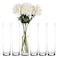 Craft And Craft and Party Cylinder Glass Vase 6 Pack 24 Clear Cylinder Vases Cylinder vase for Wedding Centerpiece 4 Diameter Opening