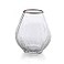 Serene Spaces Living Gold Rimmed Glass Balloon Vase Vintage Wedding Centerpiece Measures 6 Tall and 45 Diameter