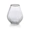 Serene Spaces Living Gold Rimmed Glass Balloon Vase Vintage Wedding Centerpiece Measures 6 Tall and 45 Diameter