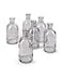 Serene Spaces Bud Vases Apothecary Jars Decorative Glass Bottles Centerpiece for Wedding Reception Elegant Antique Decoration Mini Flower Vases Small Medicine Bottles for Home Decor Smoke Gray Set of
