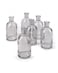 Serene Spaces Bud Vases Apothecary Jars Decorative Glass Bottles Centerpiece for Wedding Reception Elegant Antique Decoration Mini Flower Vases Small Medicine Bottles for Home Decor Smoke Gray Set of