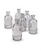 Serene Spaces Bud Vases Apothecary Jars Decorative Glass Bottles Centerpiece for Wedding Reception Elegant Antique Decoration Mini Flower Vases Small Medicine Bottles for Home Decor Smoke Gray Set of