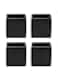 Serene Spaces Living Set of 4 Cube Black Vases Modern Matte Black Square Cube Ceramic Vases for Centerpieces Home Office Dcor Event Accents and More 3 SQ x 3 H