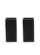 Serene Spaces Living Matte Black Square Ceramic Vases Modern Flower Vases for Wedding Centerpieces Home Decor Office Styling Event Table Accents 3 Square x 6 Tall Set of 2