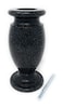Optimum OPTIMUM Memorial Cemetery Flower Vase Plastic Blacker Granite with Metal Ground Spike Grave Marker Decorations for Gravesite Headstone Flowers Holder Garden Lawn Yard