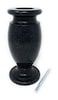 Optimum OPTIMUM Memorial Cemetery Flower Vase Plastic Blacker Granite with Metal Ground Spike Grave Marker Decorations for Gravesite Headstone Flowers Holder Garden Lawn Yard