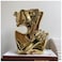 FUNSOBA Ceramics Statue Flower Vase Face Pots Bust Head Shaped for Birthday Gifts Home Office Decoration Gold