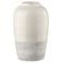 Oairse Ceramic Rustic Farmhouse Vase for Home Decor 9 inch Decorative Boho White Pottery Flower Vase for Centerpiece Living Room Bedroom Kitchen Bathroom Dining Table Mantel Shelf Decor