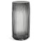 Muyan 75 Flower Vase for Decor Ribbed Glass Vase Modern for Centerpieces Desktop Home Office Dining Living Room Wedding Gray