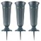 TAQ Cemetery Vases with Spikes Plastic Cemetery Decorations for Memorials and Graves