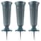 TAQ Cemetery Vases with Spikes Plastic Cemetery Decorations for Memorials and Graves