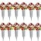 TAQ Cemetery Vases with Spikes 12 Pcs Grave Decorations for Flowers Plastic Vase Flower Headstones Holder Cemetery White