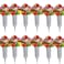 TAQ Cemetery Vases with Spikes 12 Pcs Grave Decorations for Flowers Plastic Vase Flower Headstones Holder Cemetery White