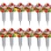 TAQ Cemetery Vases with Spikes 12 Pcs Grave Decorations for Flowers Plastic Vase Flower Headstones Holder Cemetery White
