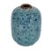 Creative Co-Op Creative CoOp Decorative Round TerraCotta Vase with Floral Pattern with Distressed Finish Blue