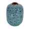 Creative Co-Op Creative CoOp Decorative Round TerraCotta Vase with Floral Pattern with Distressed Finish Blue